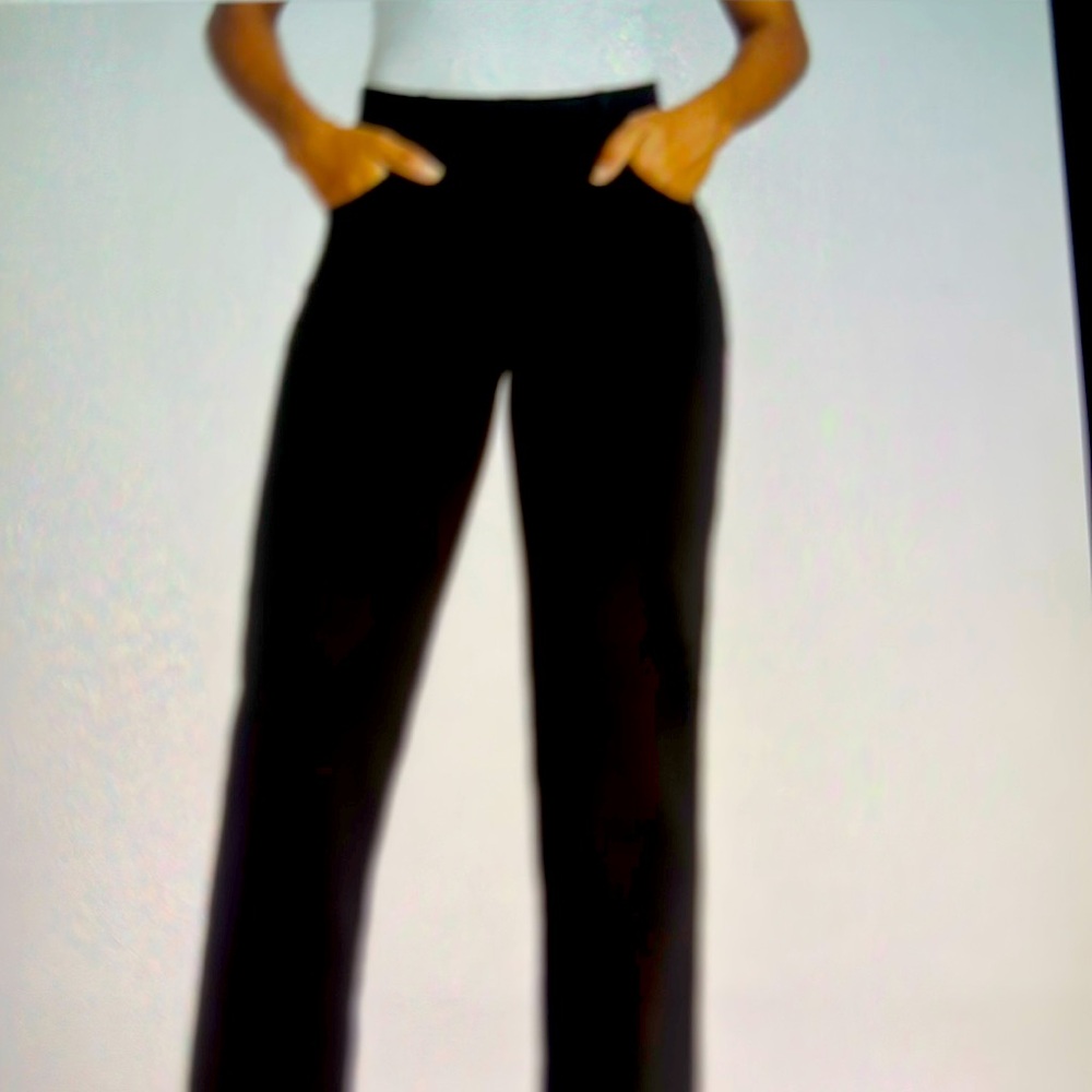 Very polished look- popular 4-way stretch ponte pants 7  faux pockets